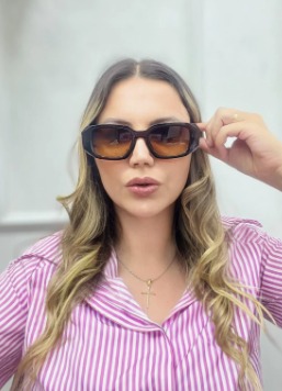 Oculos de Sol Benny preto/marrom